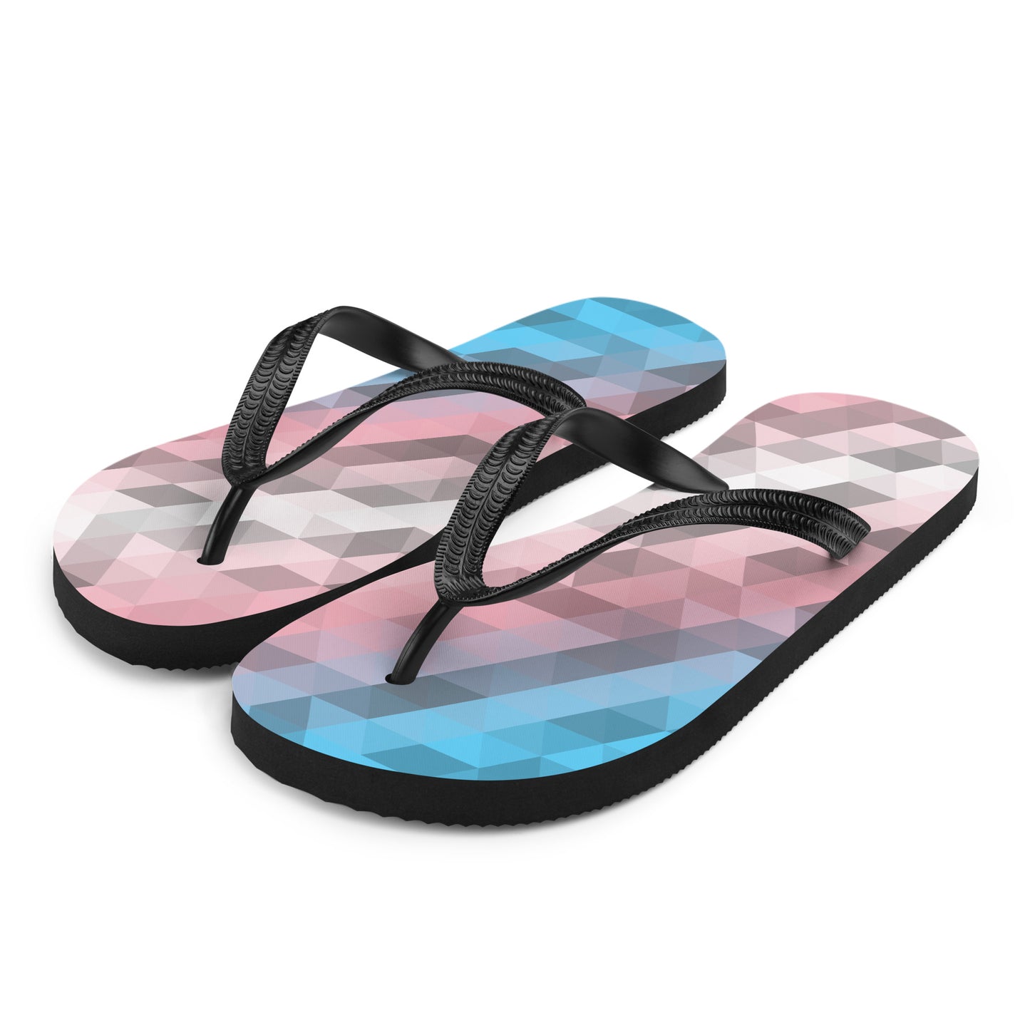 Transgender Farben Low Poly Flip Flops