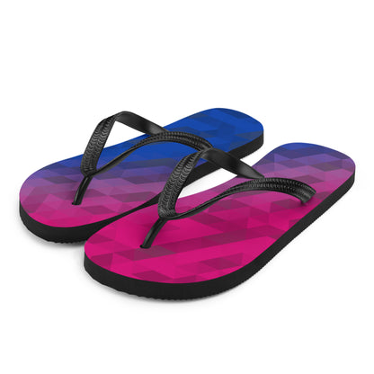 Bisexual Colors Low Poly Flip-Flops