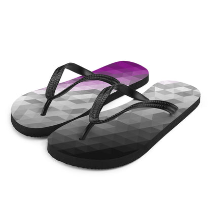 Asexuell Farben Low Poly Flip Flops