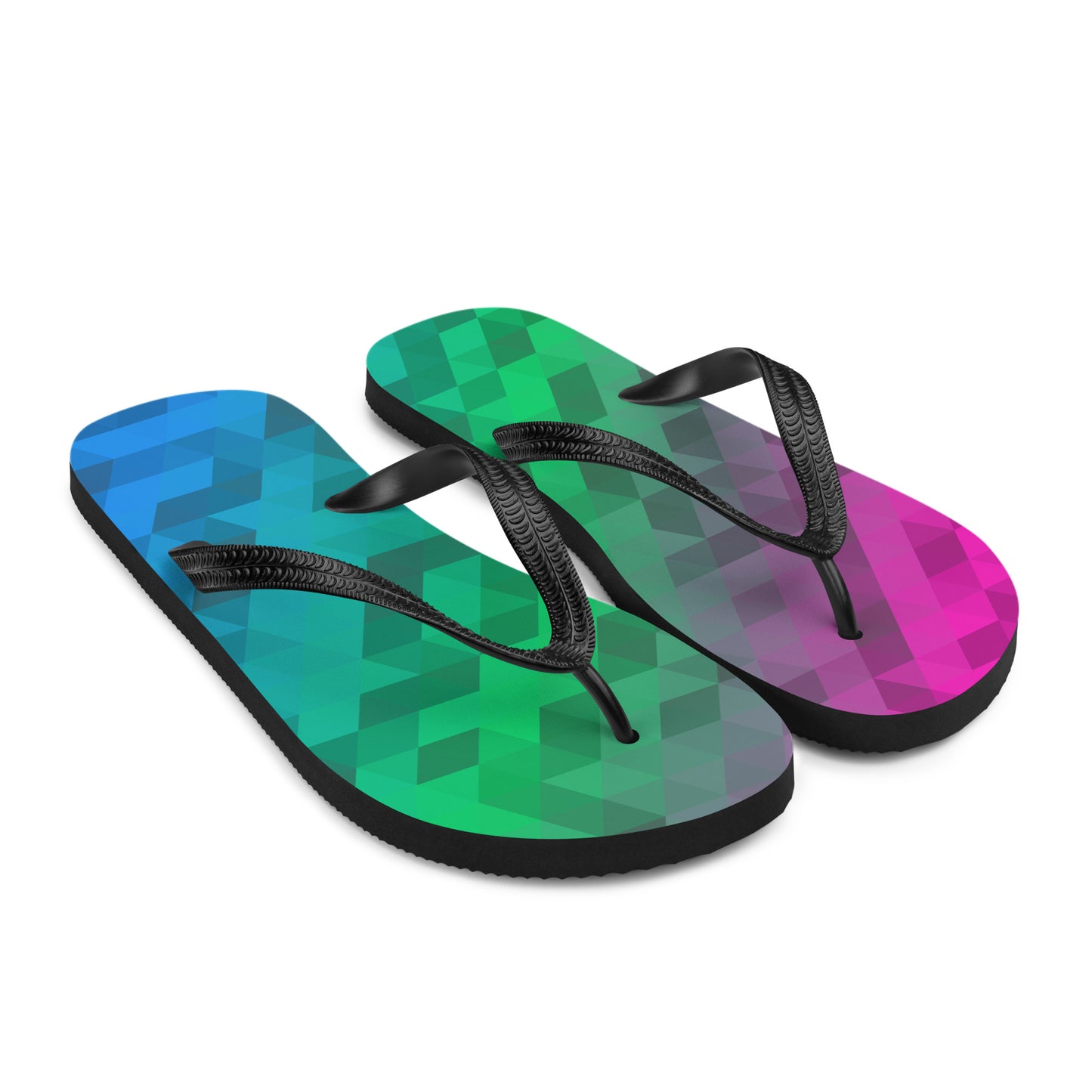 Polysexuell Farben Low Poly Flip Flops