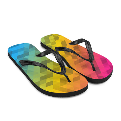 Pansexuell Farben Low Poly Flip Flops