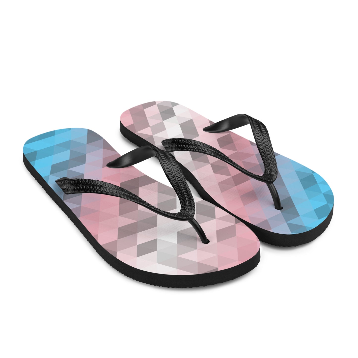 Transgender Farben Low Poly Flip Flops