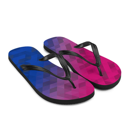 Bisexual Colors Low Poly Flip-Flops