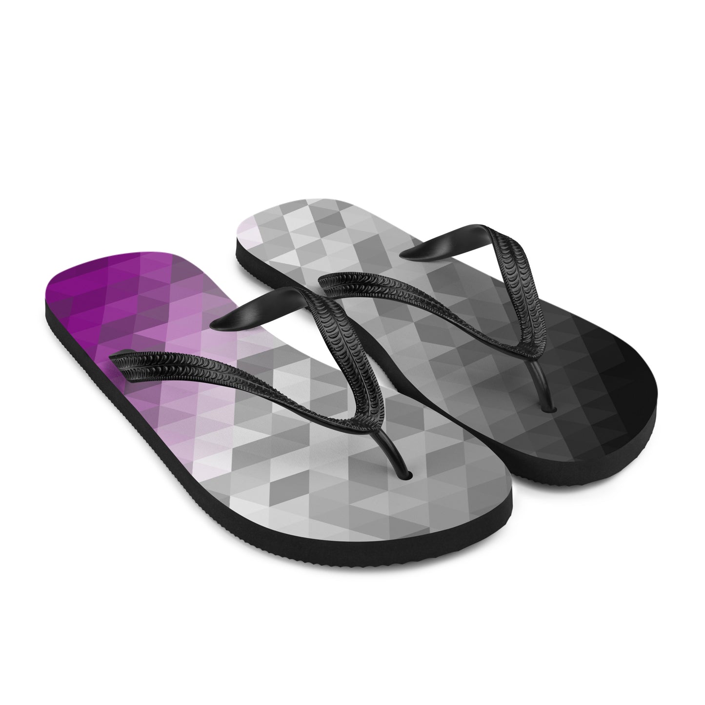 Asexuell Farben Low Poly Flip Flops