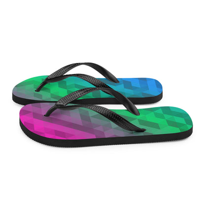 Polysexuell Farben Low Poly Flip Flops