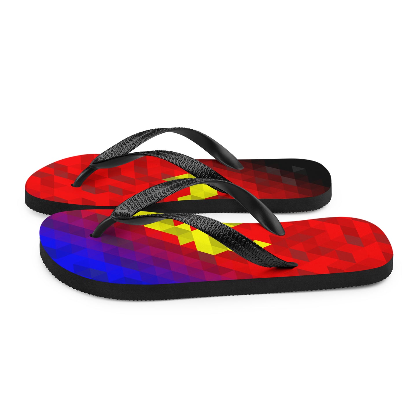 Polyamor Farben Low Poly Flip Flops