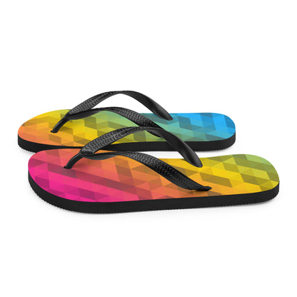 Pansexuell Farben Low Poly Flip Flops