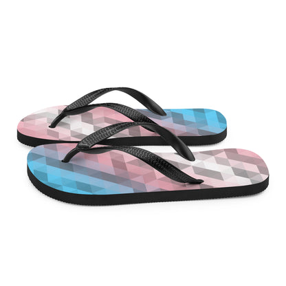 Transgender Farben Low Poly Flip Flops