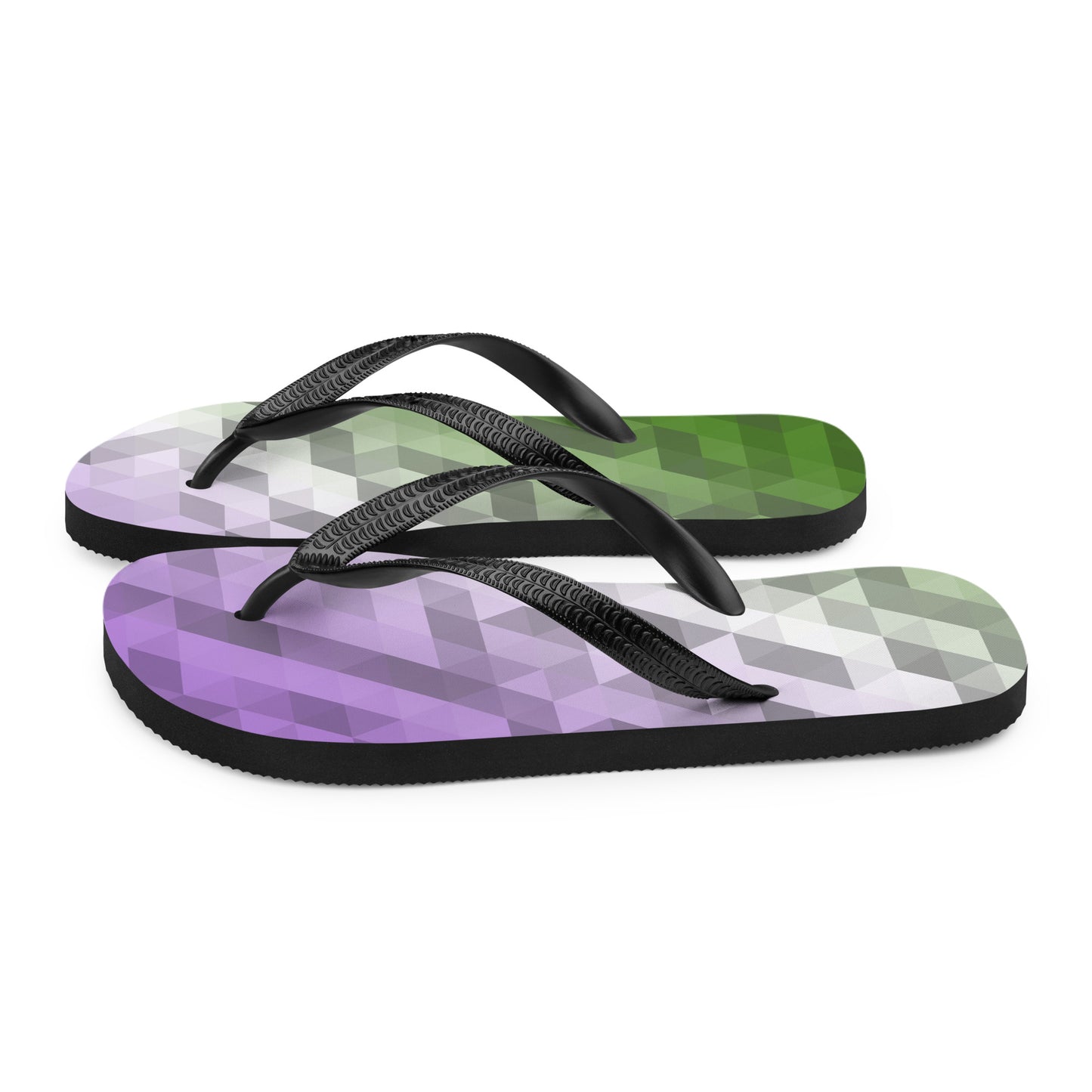 Genderqueer Farben Low Poly Flip Flops