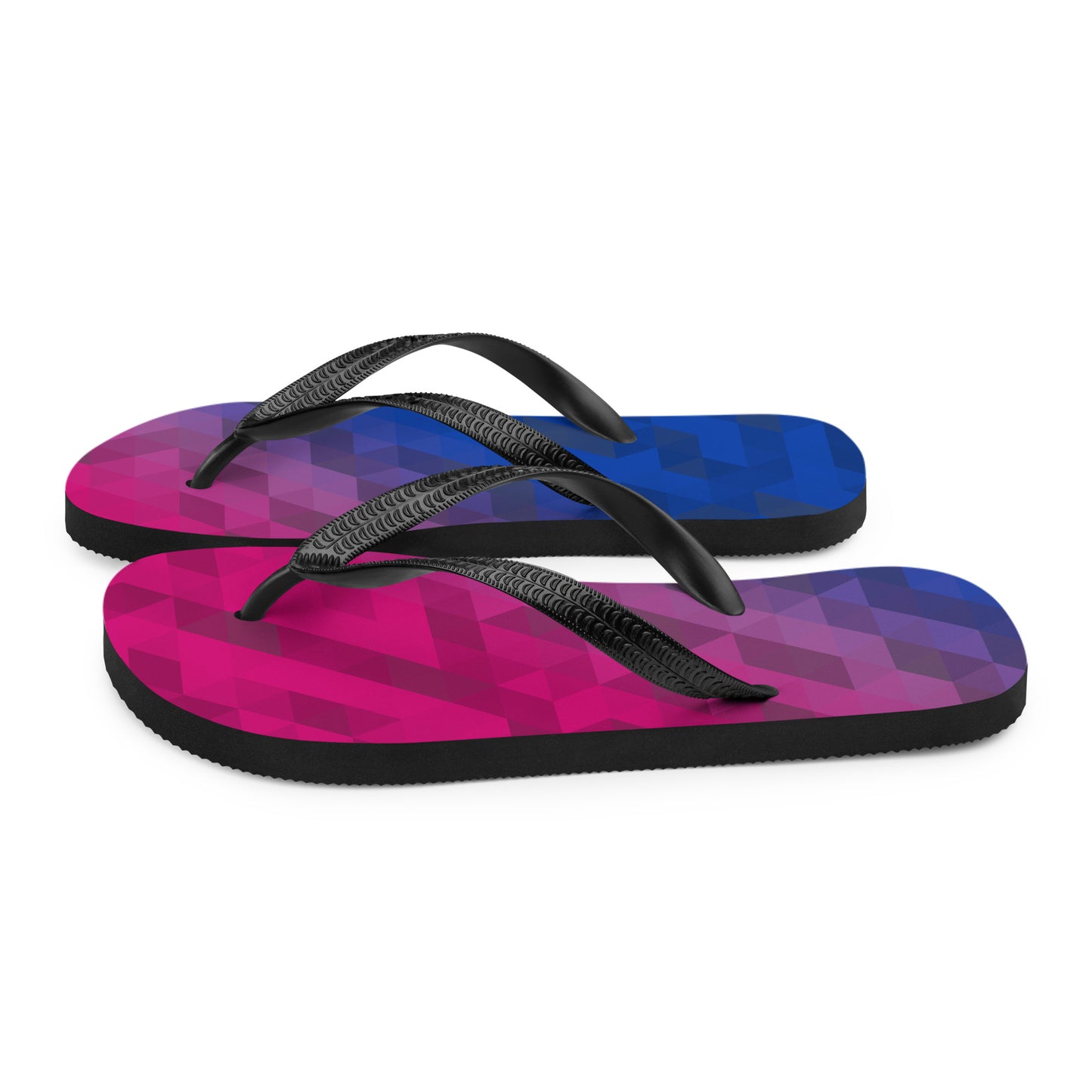 Bisexual Colors Low Poly Flip-Flops