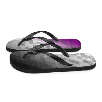 Asexuell Farben Low Poly Flip Flops