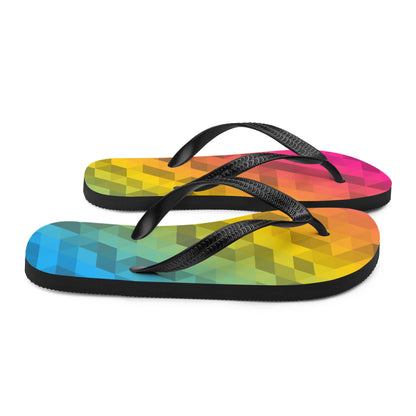 Pansexuell Farben Low Poly Flip Flops