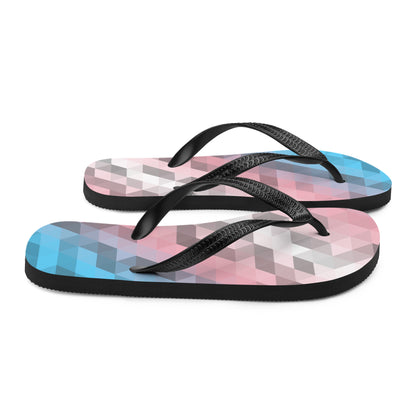 Transgender Farben Low Poly Flip Flops