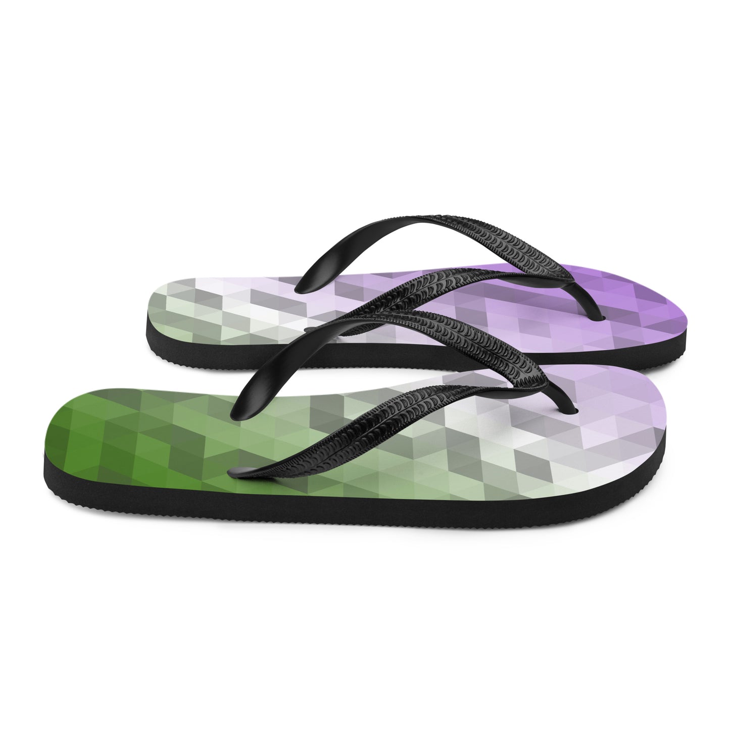 Genderqueer Farben Low Poly Flip Flops