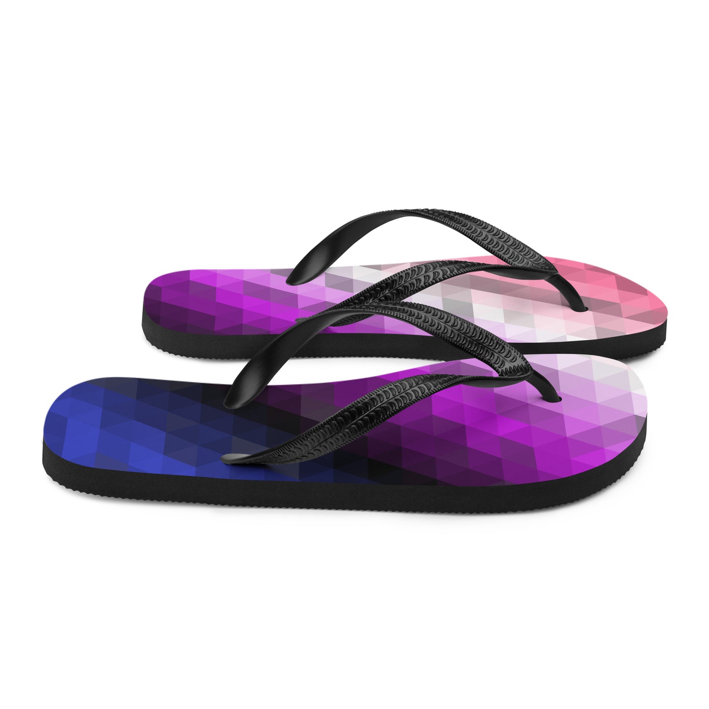 Genderfluid Farben Low Poly Flip Flops