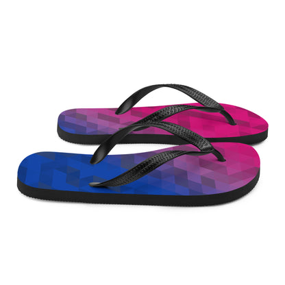 Bisexual Colors Low Poly Flip-Flops