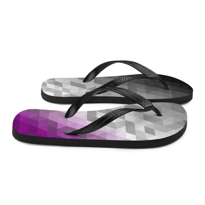 Asexuell Farben Low Poly Flip Flops