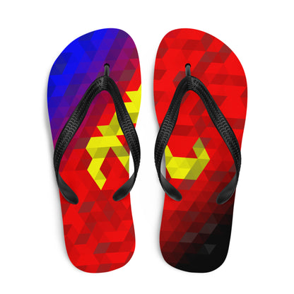 Polyamor Farben Low Poly Flip Flops