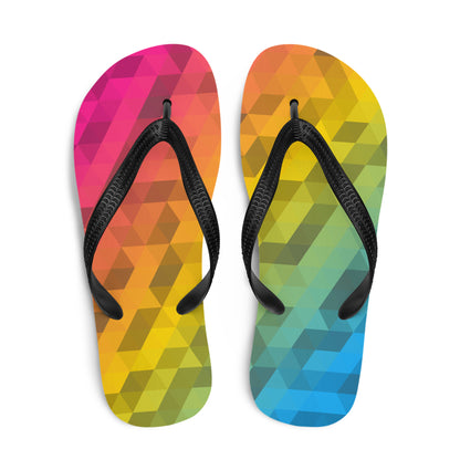 Pansexuell Farben Low Poly Flip Flops