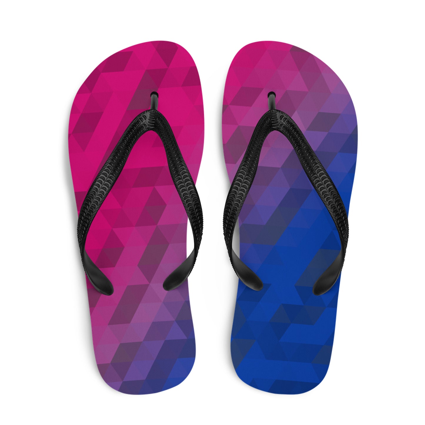 Bisexual Colors Low Poly Flip-Flops