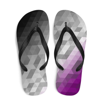 Asexuell Farben Low Poly Flip Flops